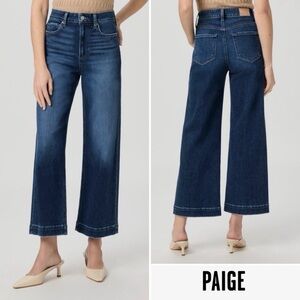 PAIGE Anessa Wide Leg Jeans Foreign Film Blue 30 NWT
